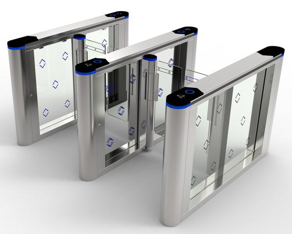 Quality Electric Transparent Swing Turnstile Gate access control 600mm width for sale