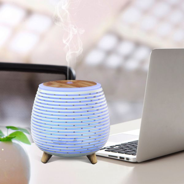 Ultrasonic 90ml DC5V 18ML/H Wood Grain Aroma Diffuser