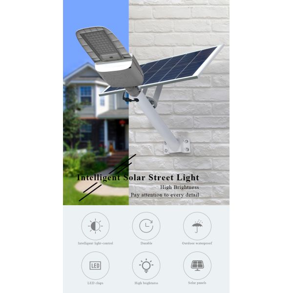 80W OSRAM LED Motion Sensor Dusk To Dawn Solar Light 6500K