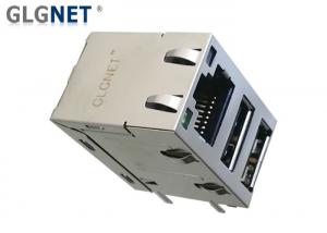 Buy cheap High Performance RJ45 Multiple Port Connectors 2 USB Ports For Ethernet product