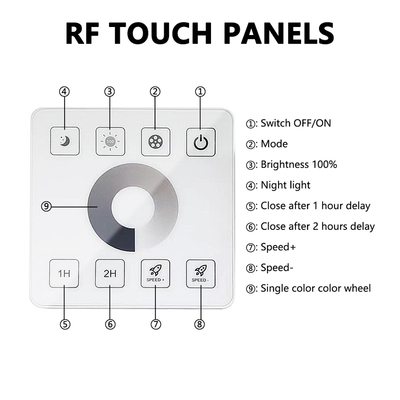 Single Color LED Dimming Controller , 30A High Power RGB Control Panel
