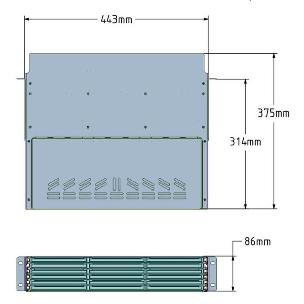 12 port LC MPO 100G MultiMode Fiber Patch Panel Enclosure