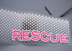 Clear TPU White Silicone Dots Screen Printed Patches Custom Logo For Garments
