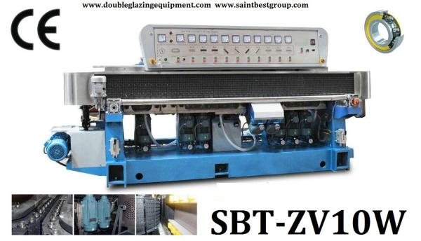 10 Spindles Straight-Line Glass Edging Machine With Digital Display And PLC