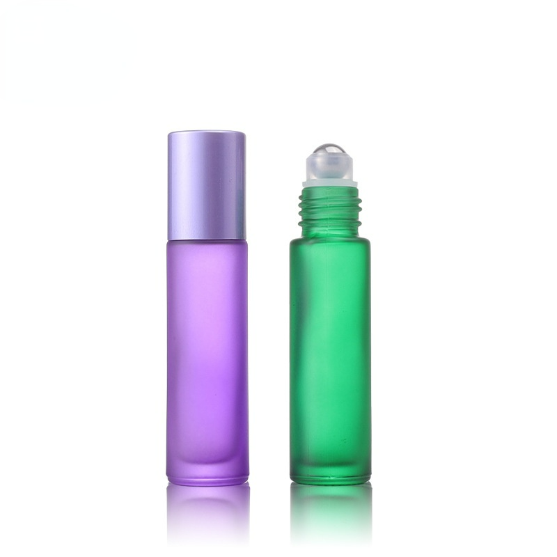 10ml Plastic Essential Oil Roller Bottle Empty Attar Perfume Roll On Bottles With Overcaps