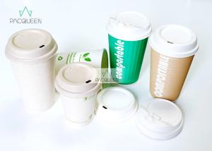 Compostable Bagasse Pulp Coffee Lid High Clarity Fully Biodegradable