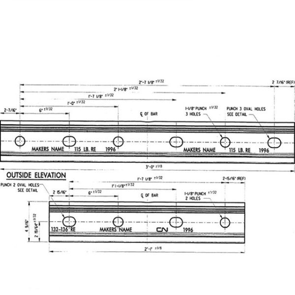 International Standard Railway Fish Plates 8KG 9KG 12KG Specification