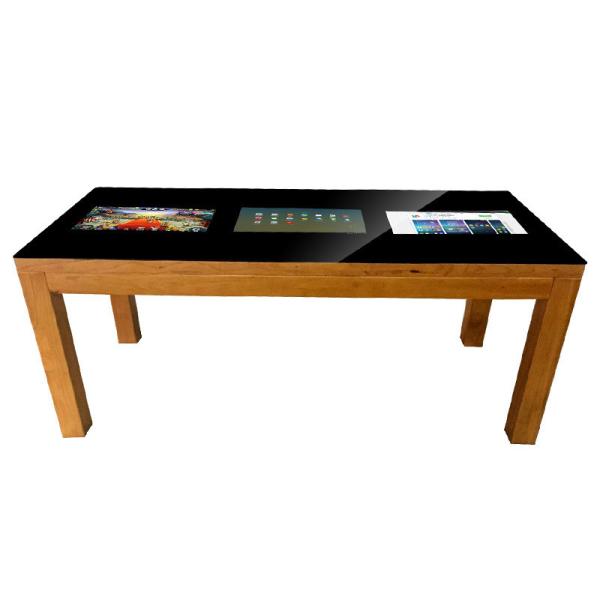 Quality 21.5 inch touch table China factory produced smart interactive waterproof LCD touch screen coffee tables wooden table for sale