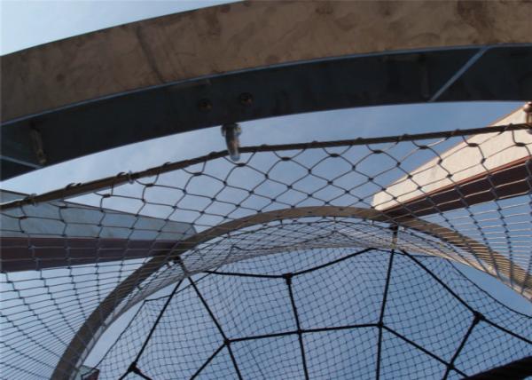 Quality Ferruled Stainless Steel Mesh Cladding Flex Rope Mesh 7x19 / 7x7 Cable Structure for sale