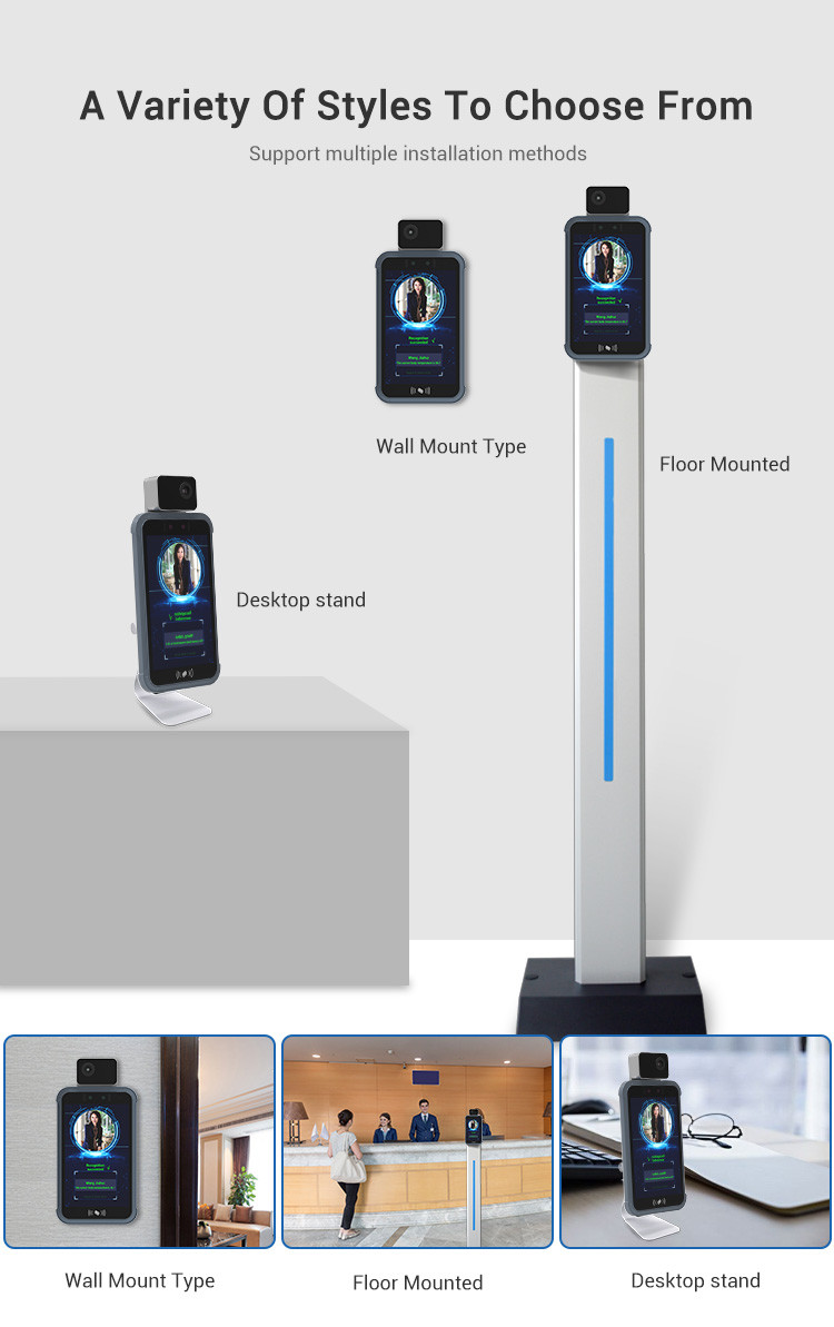 Desktop Thermal Face Recognition Device Measuring Body Temperature Detection Free SDK