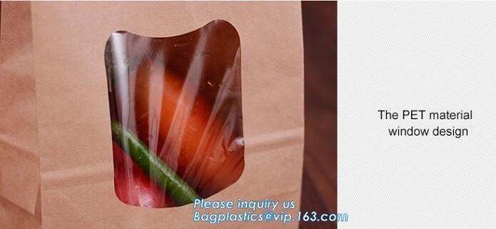 Custom Printing Recycled Brown Kraft Paper Bags,Custom Printed Factory Glassine Paper Bread Small Brown Bag, bagease