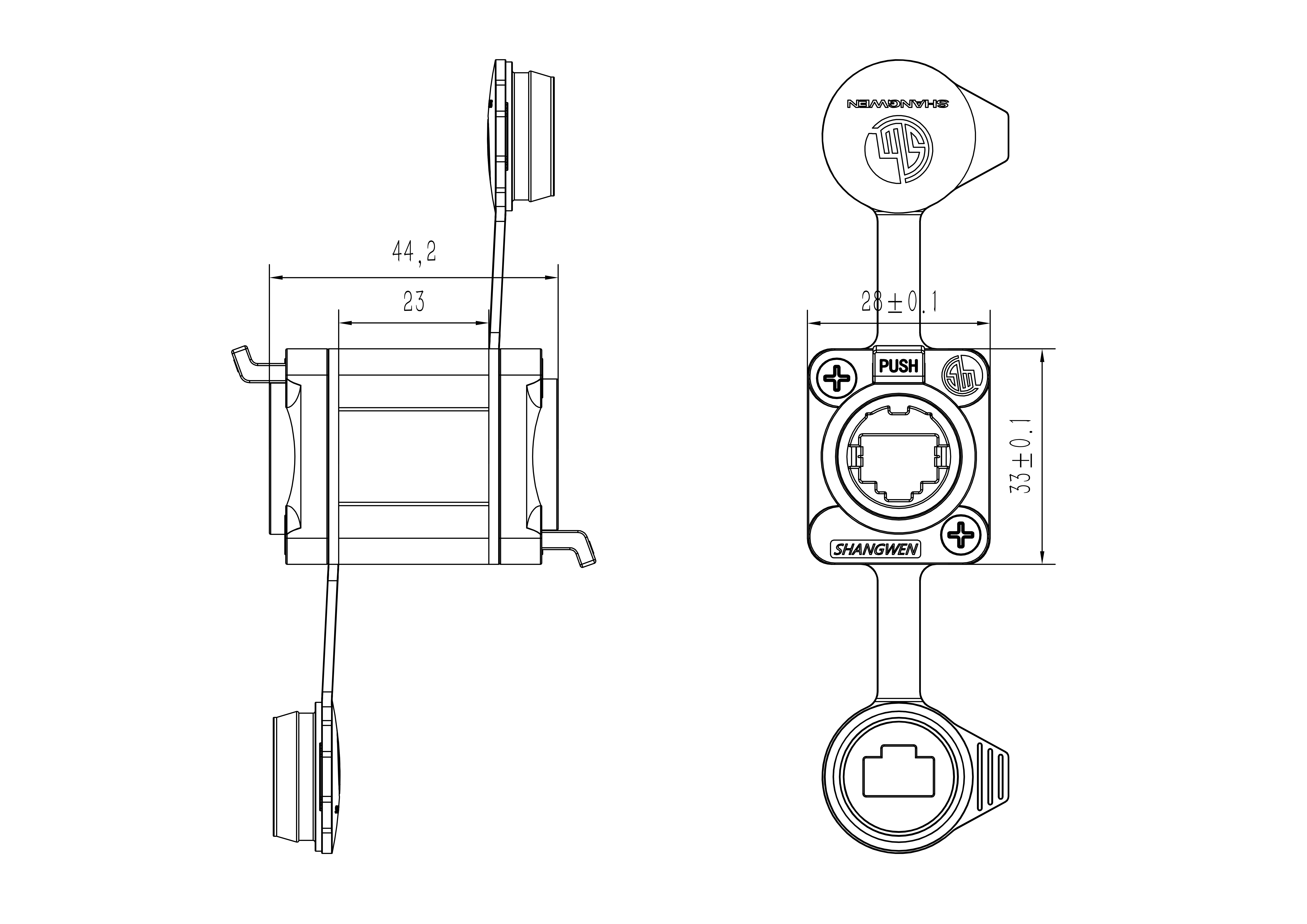 Outdoor Waterproof Ethercon RJ45 Connectors Female Adapter for Cat5e Network Power Ethernet Cable Extension Connector