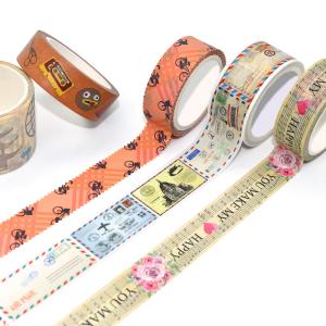 China Custom Decorative Packing Tape Printed Fun DIY Crafts Masking Washi Tape on sale