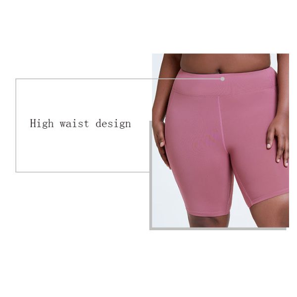 Flatlock Stitching Womens High Waisted Cycling Shorts