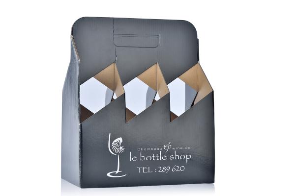 Quality OEM Cardboard Corrugated Shipping Box 6 Bottle Kraft Beer Carry Crate Printing for sale