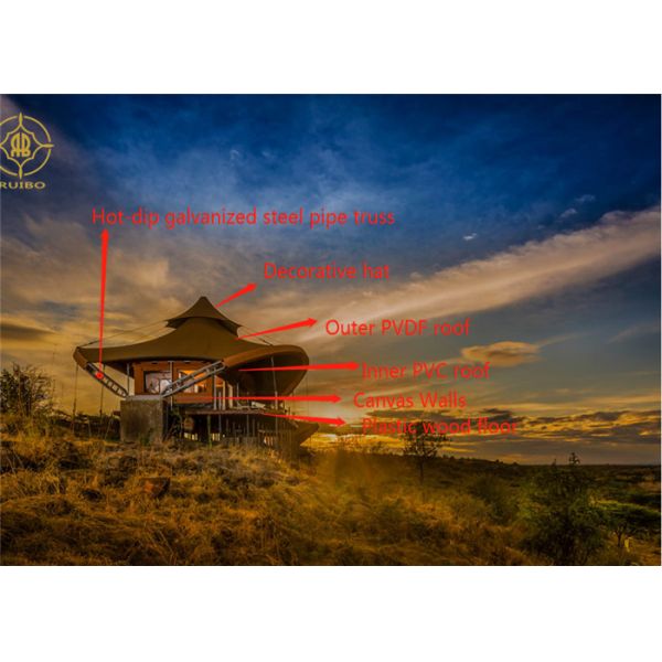 Prefab Modular Lodge Resort Park Luxury Safari Tent