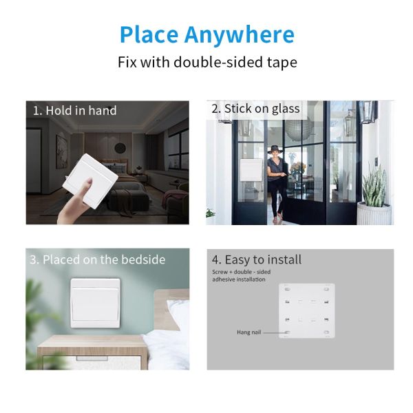 Wireless Self Powered Remote Control Switch Panel Waterproof Wall Light Switch 10A