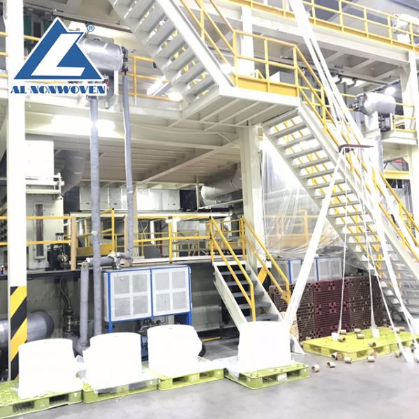 Al -2400mm Sms Pp Spunbond Nonwoven Fabric Making Machine For Polypropylene Fabric