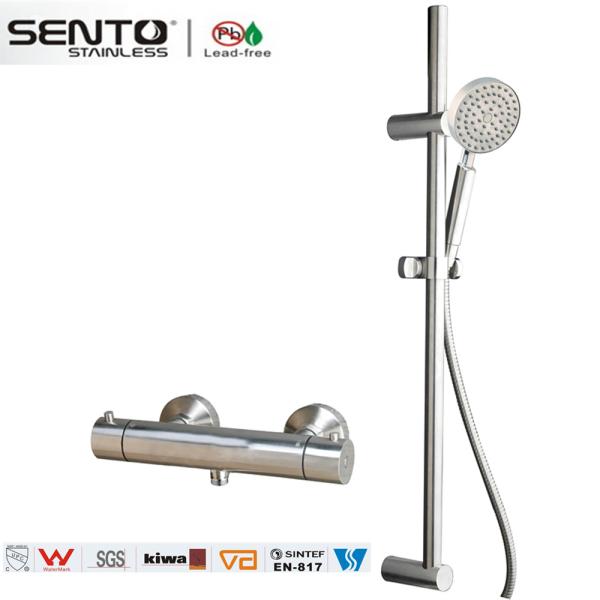 Quality Multifunction thermostatic rain shower head shower bath faucet set for sale