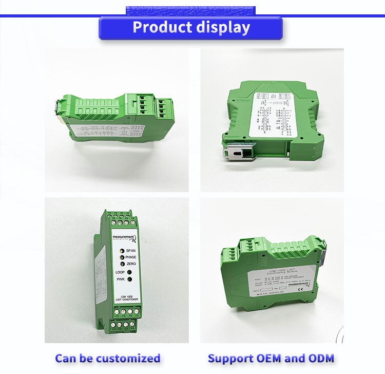 LED Display Screen Supports LVDT RVDT 4 5 6 Line Displacement Sensor Signal Regulator