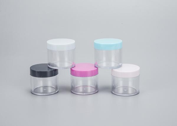 Quality Ps Cosmetic Plastic Jars With Lids Empty Clear Round for sale