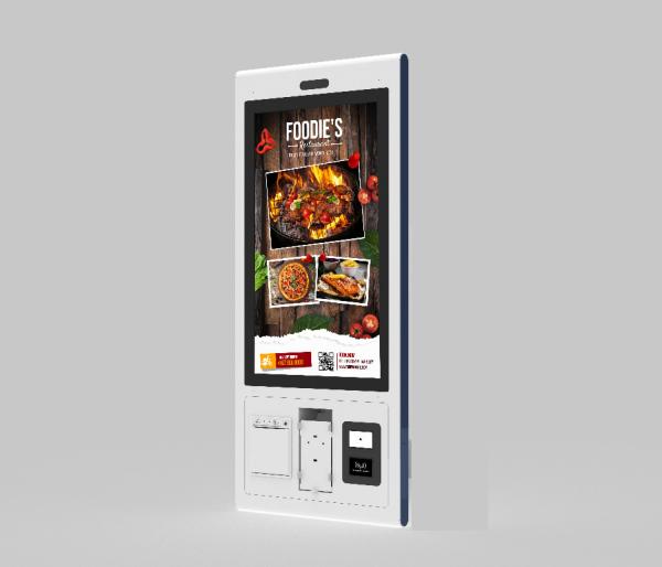 Quality Windows / Android Self Service Kiosk Machine 32 Inch Supermarket Kiosk With Printer Scanner for sale
