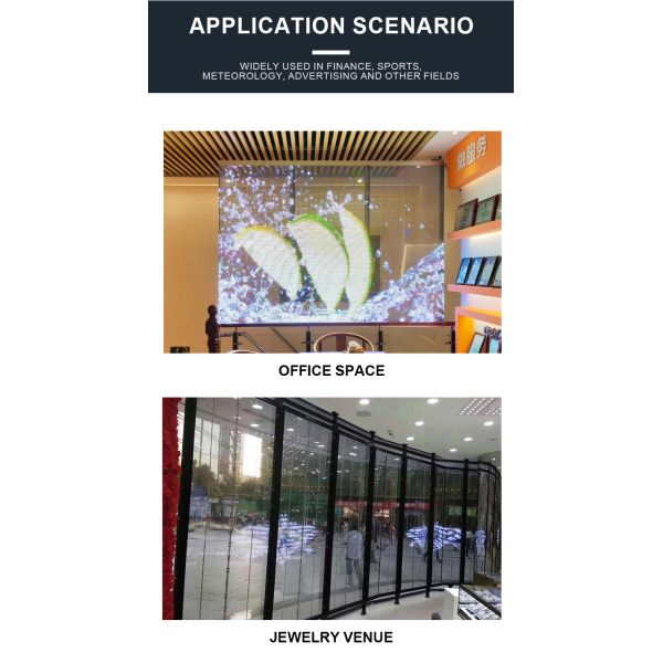 TV P2.5 P3.91 Transparent LED Display Screen LED Display Curtain Window Glass