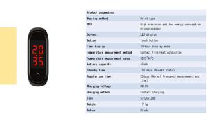 China Touch Screen NRF52832 Chip IOS Temperature Monitor Wristband on sale
