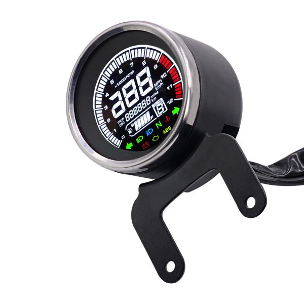 Quality ODM Multifunction 12V Universal Motorcycle Lcd Digital Speedometer for sale