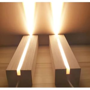 Buy cheap Rectangle 20*20cm Memo Board Solid Wood Light Up Acrylic Stand For DIY product