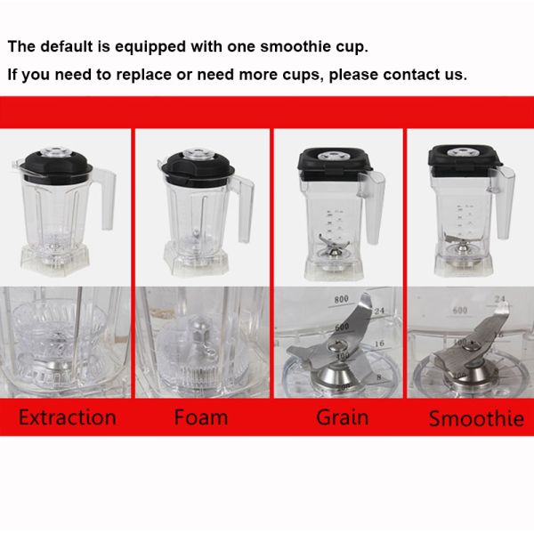 Electric 1300W Variable Speed Commercial Blender for Kitchen Appliances 2L Capacity