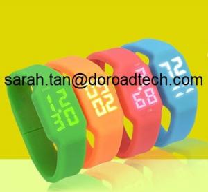 Buy cheap Gift Silicone LED Watch USB Flash Drive, Fashion Silicone Bracelet USB Pendrive product
