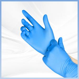 Buy cheap Disposable 9 Inch Blue Synthetic Nitrile Gloves Resistant to Chemicals Suitable for Various Occasions such as Foo product