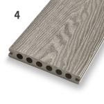 Outdoor 3D Composite Decking Triple Layer Hollow WPC Decking Profile