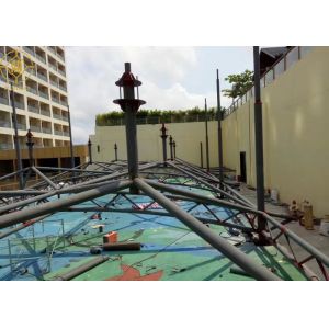 Restaurant Structure 3000N PVDF Tensile Roof Canopy