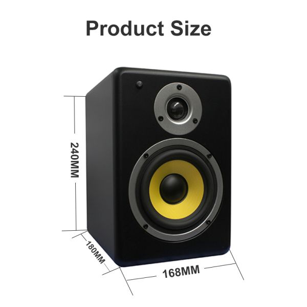 E404 Active Studio Monitor 15Wx2 Wooden Bookshelf Speaker
