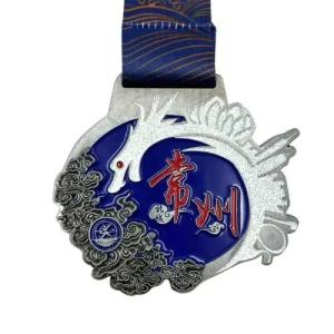 China Die Struck Custom Engraved Medals Covered In Glitter Spinning Medal on sale