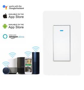 Buy cheap US Standard Push Button Wifi Wall Smart Light Switch 1/2/3 Gang App Remote Voice Control Intelligent Wireless For Google product