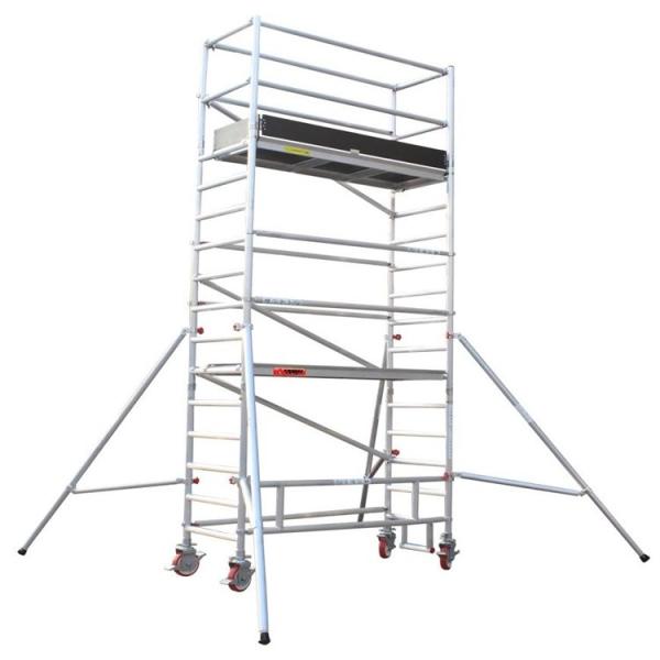 Quality Adjustable Height Aluminum Scaffold Platform Ladder 200kg/㎡ Safe Load for sale