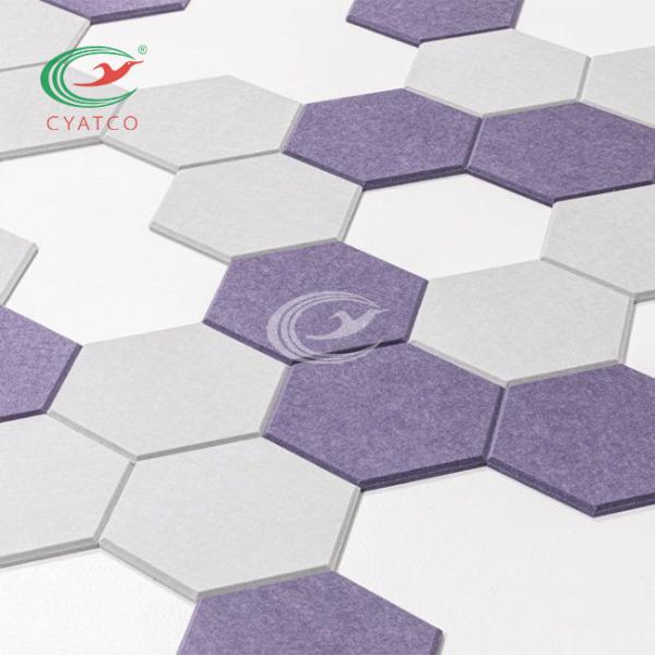 Quality Fireproof Nontoxic Hexagon Sound Panels , Multipurpose Hexagon Acoustic Tiles for sale