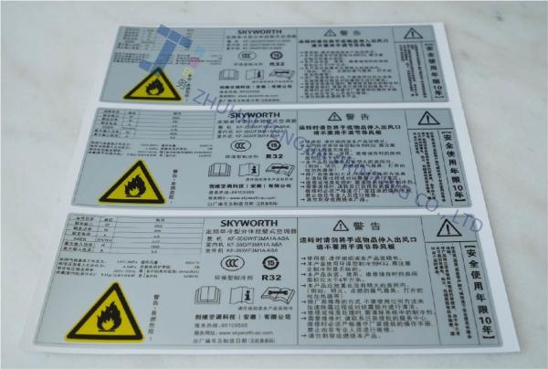 Quality Metallic Sticker Labels Temperature Resistant for sale