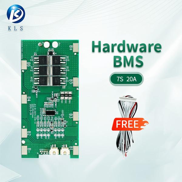 Quality KLS 7S 24V 20A Li-Ion BMS With Balance For NMC Battery Power Packs Circuit Protection for sale