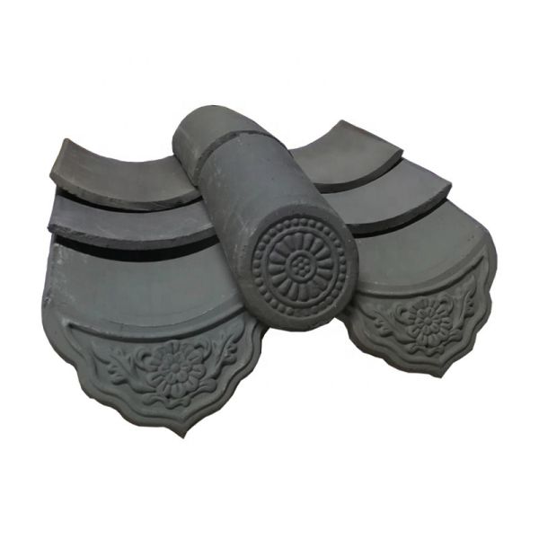 Eaves Japanese Ceramic Roof Tiles Traditional Clay Tiles Temple Garden