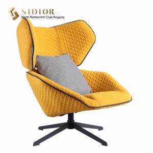 China Metal Base Modern Leisure Chair 93cm Width Nordic Lazy Sofa Armchair on sale