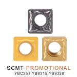 Cnc Turning Tungsten Carbide Lathe Tool Inserts Yellow SCMT120408