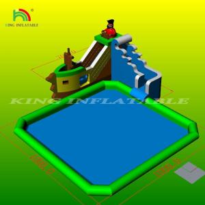 China Sea World Large Inflatable Ground Water Park With Big Inflatable Slide on sale