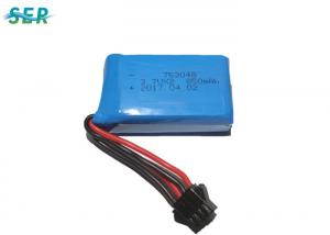 Buy cheap Toy Helicopter RC Drone Battery 7.4V 753048 2S 850mAh With PCM XH/JST/SM Connector product