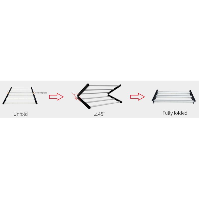 Foldable LED Grow Light Remote Control 180° 540W Color Customized Full Spectrum 5 Years Warranty With Dimming System