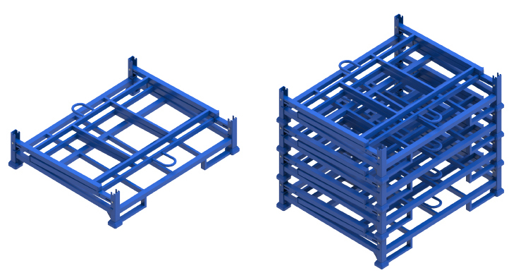 Pallet Stacking Rack  For fabric roll storage