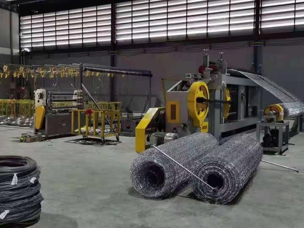 Quality 100x120mm Hexagonal Wire Netting Machine / Galvanized Gabion Making Machine for sale